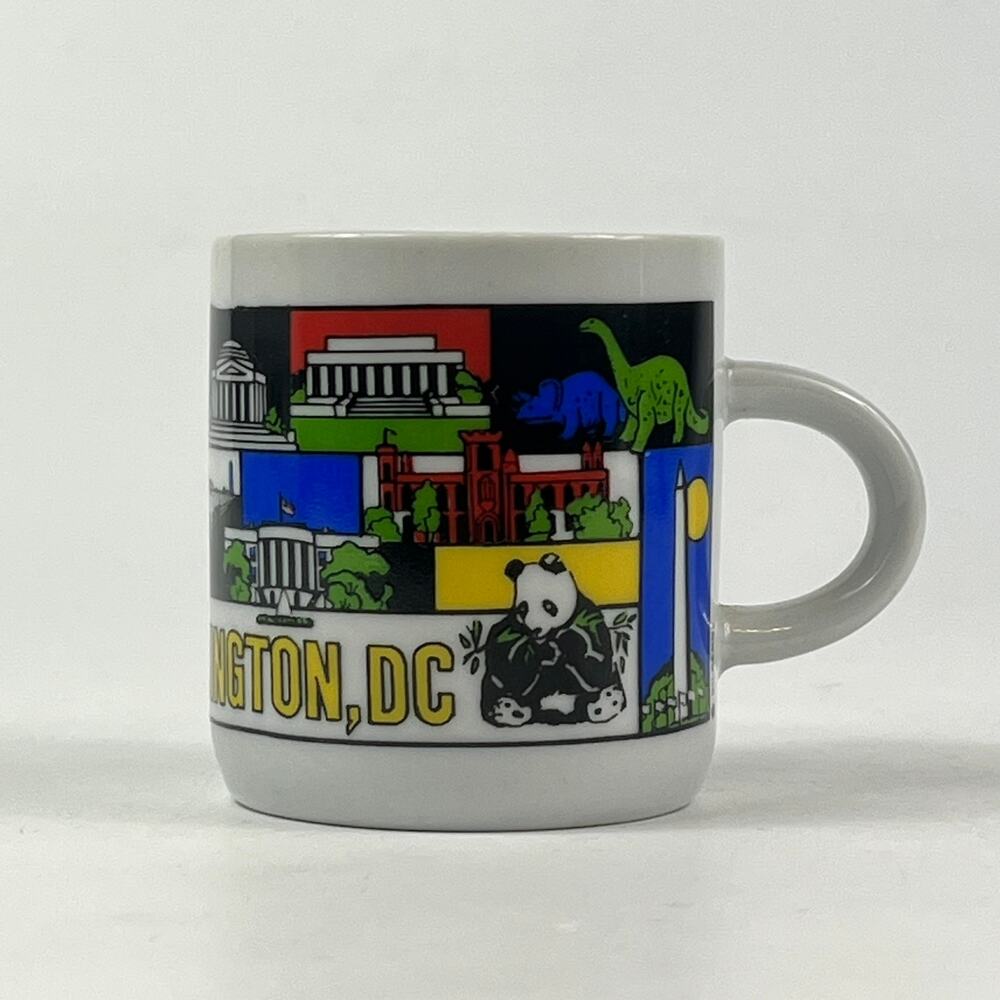 Washington DC Miniature Novelty Mug Cup Travel Souvenir Capitol Monument Vintage
